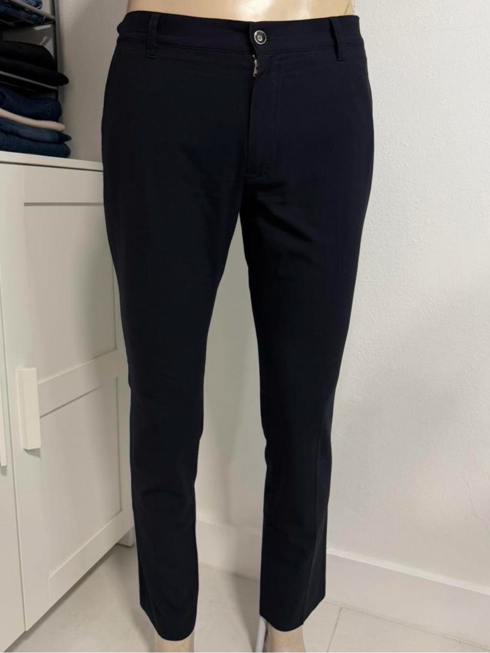 John Varvatos Men’s Navy Blue Slim Fit Dress Pants Smart Trousers Size 32R
